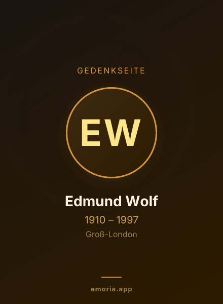 Gedenkportrait von Edmund Wolf