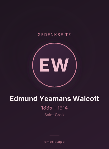 Gedenkportrait von Edmund Yeamans Walcott