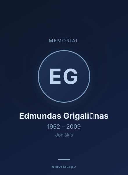 Memorial portrait of Edmundas Grigaliūnas