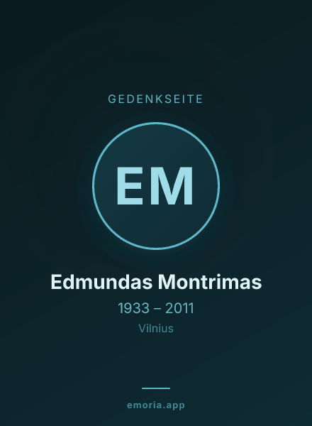 Gedenkportrait von Edmundas Montrimas