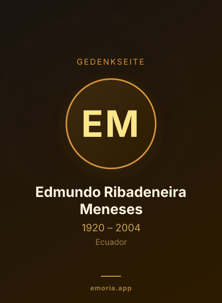 Gedenkportrait von Edmundo Ribadeneira Meneses