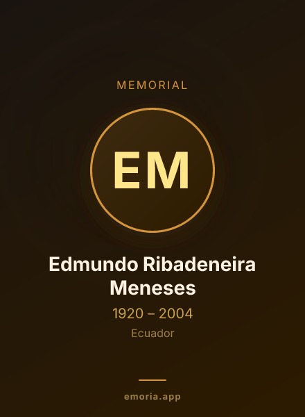 Memorial portrait of Edmundo Ribadeneira Meneses