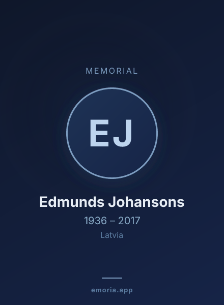 Memorial portrait of Edmunds Johansons