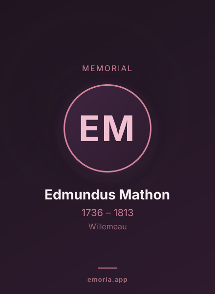 Memorial portrait of Edmundus Mathon