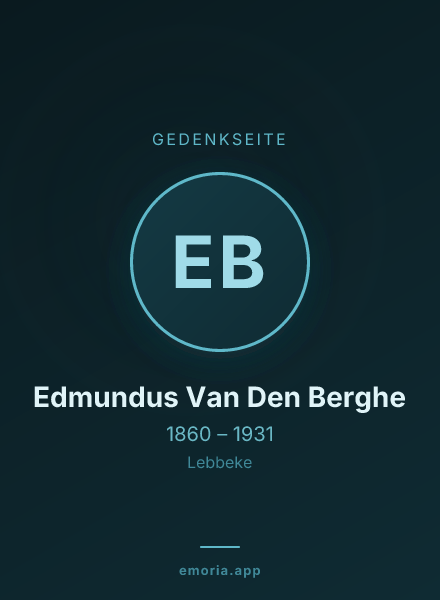 Gedenkportrait von Edmundus Van Den Berghe