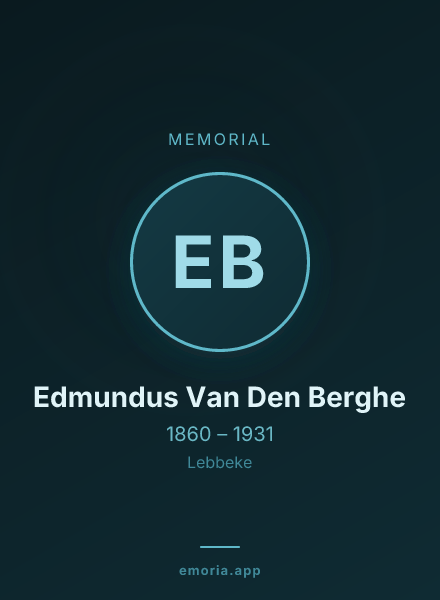 Memorial portrait of Edmundus Van Den Berghe