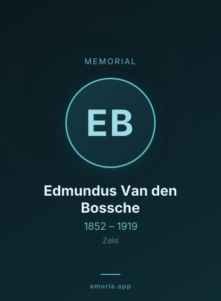 Memorial portrait of Edmundus Van den Bossche