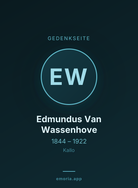 Gedenkportrait von Edmundus Van Wassenhove