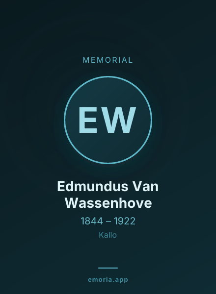 Memorial portrait of Edmundus Van Wassenhove