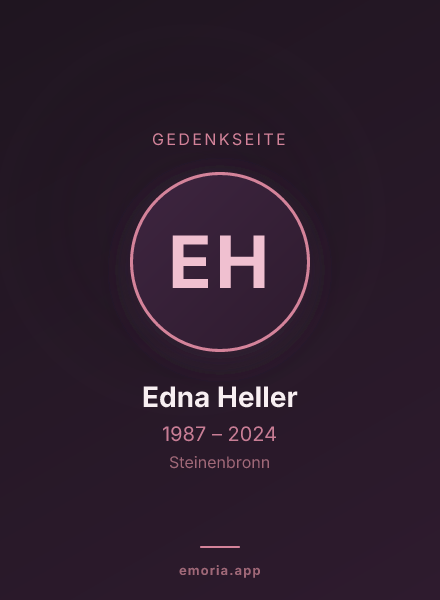 Gedenkportrait von Edna Heller