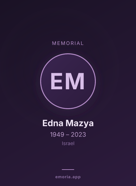 Memorial portrait of Edna Mazya