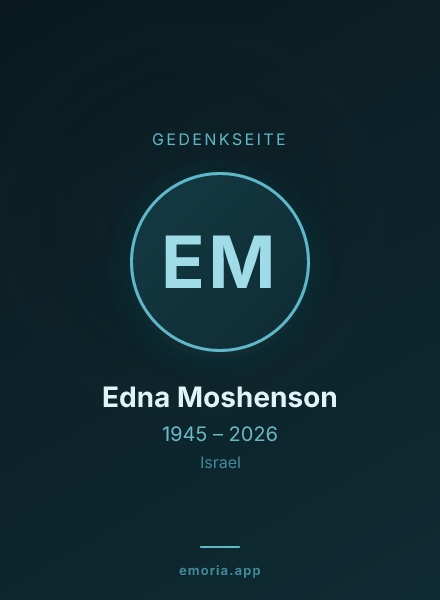 Gedenkportrait von Edna Moshenson