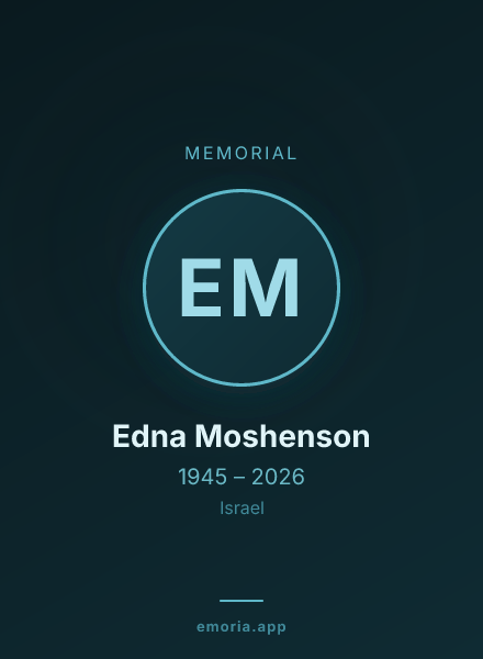 Memorial portrait of Edna Moshenson