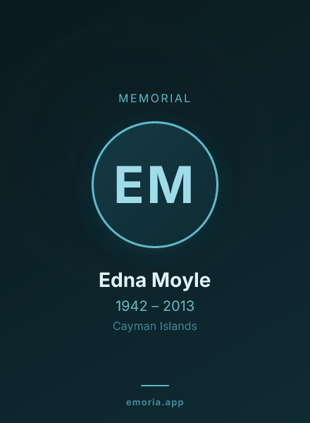Memorial portrait of Edna Moyle