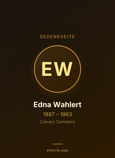 Gedenkportrait von Edna Wahlert
