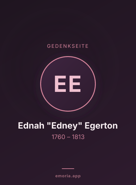 Gedenkportrait von Ednah "Edney" Egerton