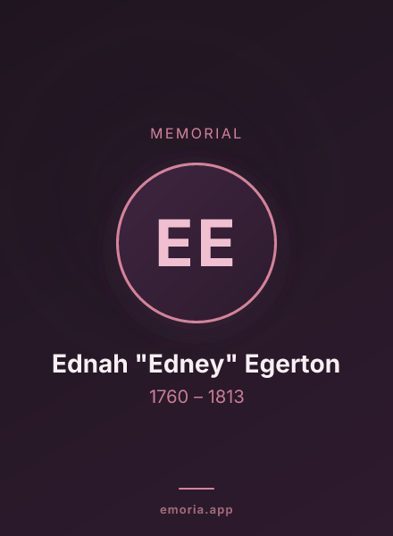 Memorial portrait of Ednah "Edney" Egerton