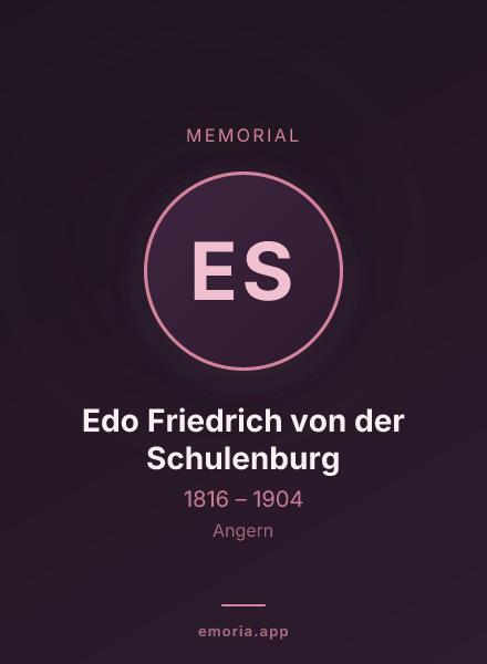 Memorial portrait of Edo Friedrich von der Schulenburg