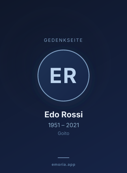 Gedenkportrait von Edo Rossi