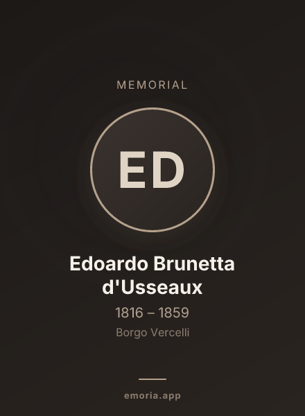Memorial portrait of Edoardo Brunetta d'Usseaux