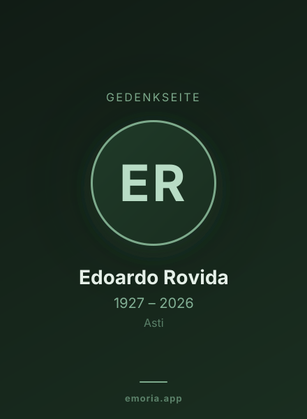 Gedenkportrait von Edoardo Rovida