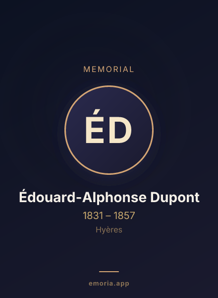 Memorial portrait of Édouard-Alphonse Dupont