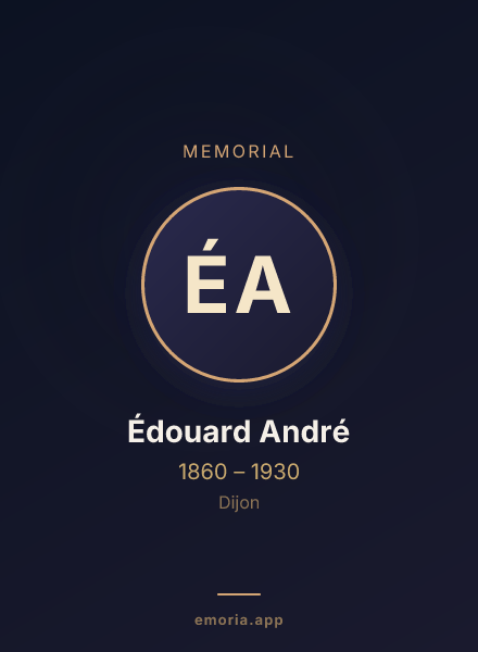 Memorial portrait of Édouard André