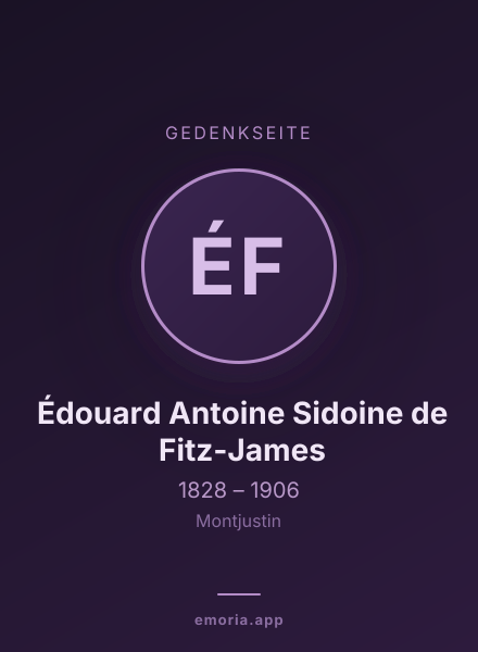 Gedenkportrait von Édouard Antoine Sidoine de Fitz-James
