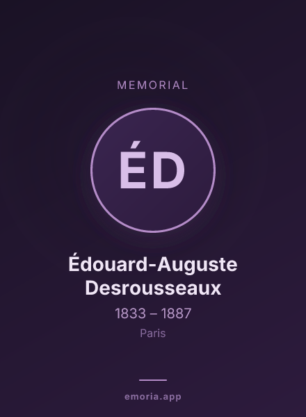 Memorial portrait of Édouard-Auguste Desrousseaux