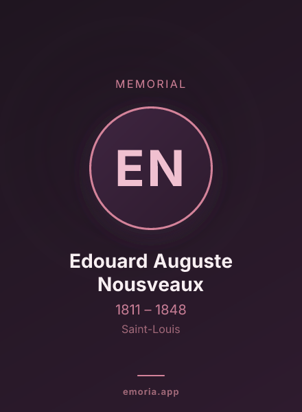 Memorial portrait of Edouard Auguste Nousveaux