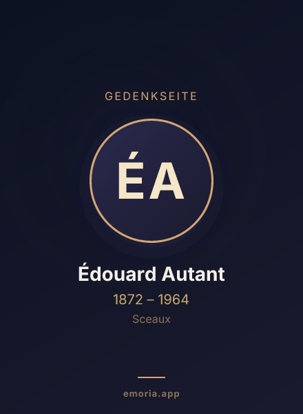 Gedenkportrait von Édouard Autant