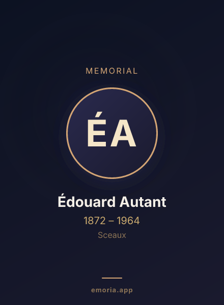 Memorial portrait of Édouard Autant