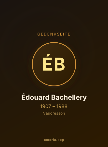 Gedenkportrait von Édouard Bachellery