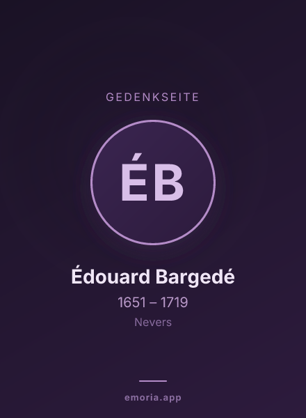 Gedenkportrait von Édouard Bargedé