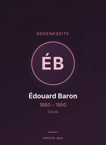 Gedenkportrait von Édouard Baron