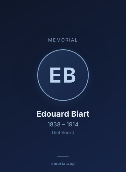 Memorial portrait of Edouard Biart