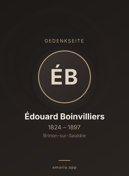 Gedenkportrait von Édouard Boinvilliers
