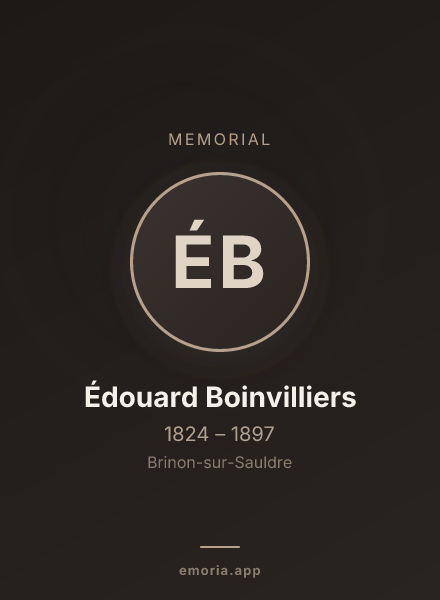 Memorial portrait of Édouard Boinvilliers