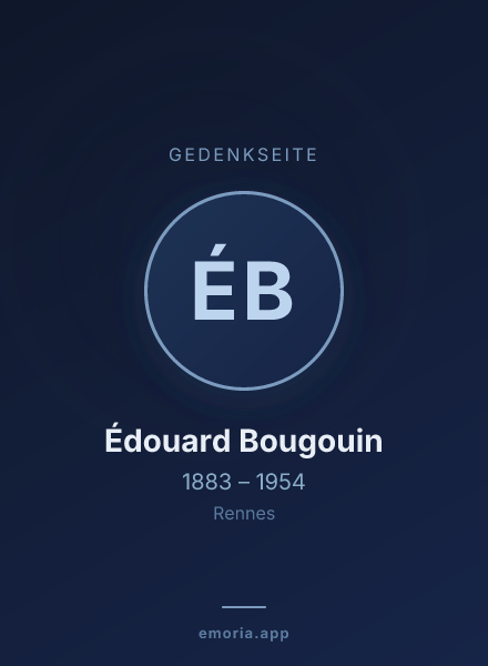 Gedenkportrait von Édouard Bougouin