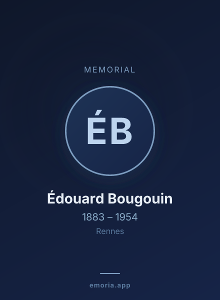 Memorial portrait of Édouard Bougouin