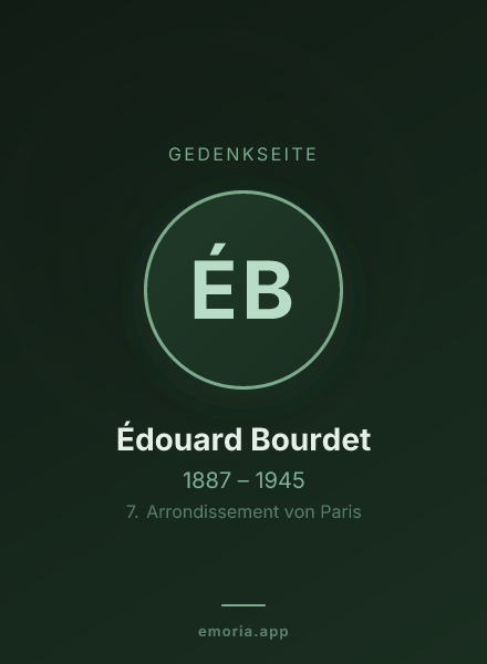 Gedenkportrait von Édouard Bourdet