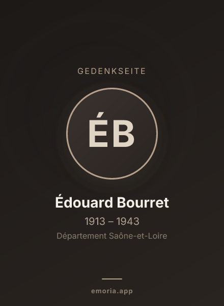 Gedenkportrait von Édouard Bourret