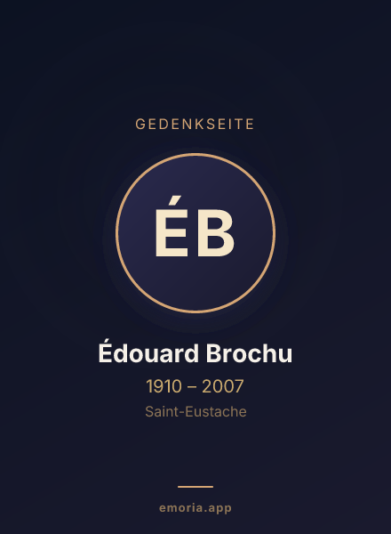 Gedenkportrait von Édouard Brochu