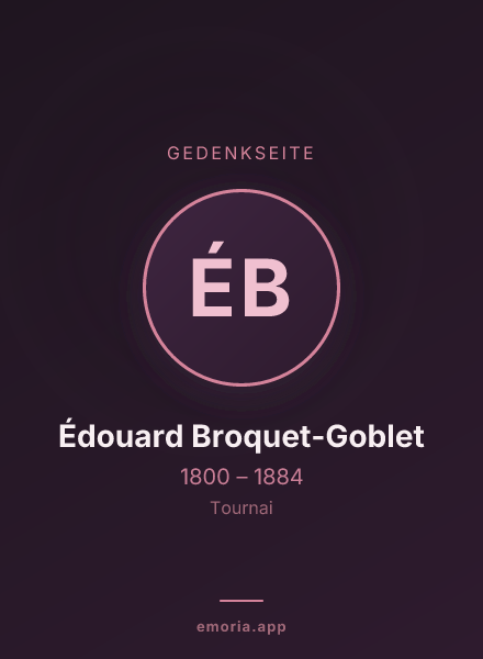 Gedenkportrait von Édouard Broquet-Goblet