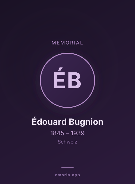 Memorial portrait of Édouard Bugnion