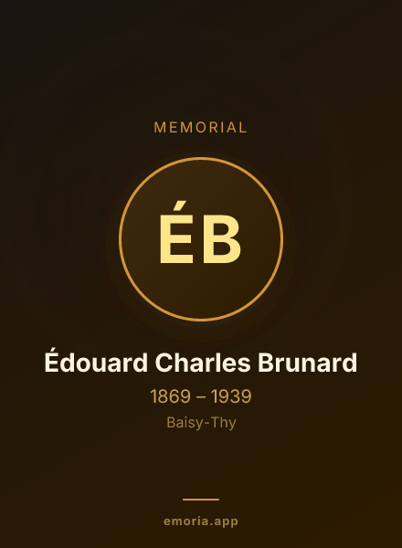 Memorial portrait of Édouard Charles Brunard
