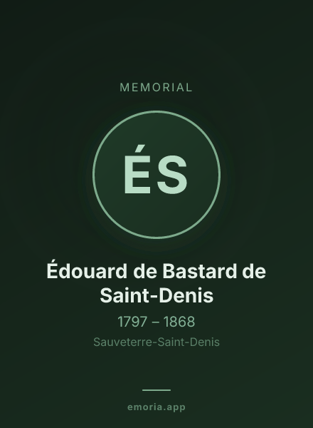 Memorial portrait of Édouard de Bastard de Saint-Denis