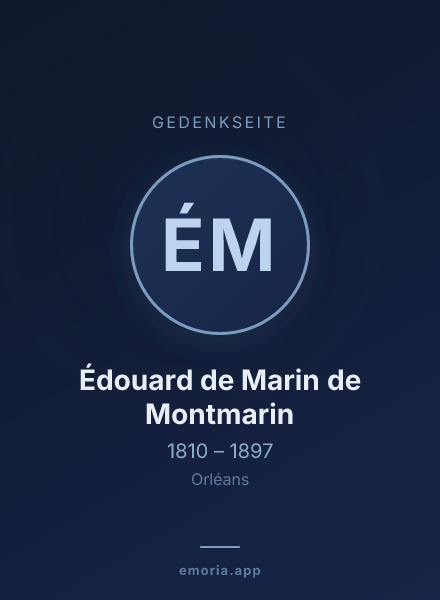 Gedenkportrait von Édouard de Marin de Montmarin