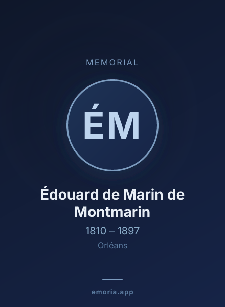 Memorial portrait of Édouard de Marin de Montmarin