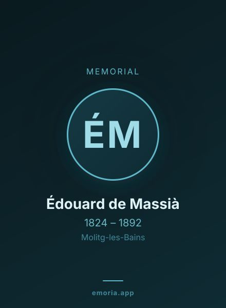 Memorial portrait of Édouard de Massià